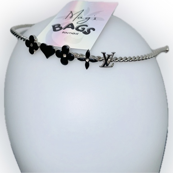 Louis Vuitton: Monogram Headband (Silver/ Black) *RARE* - Picture 2 of 16